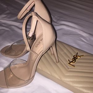 Nude and clear Aldo heels